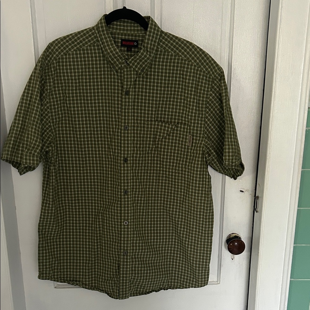 Wolverine Olive Plaid Men's Shirt - Picture 1 of 4